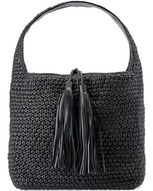 Lottusse Noodbag Tassel-Detail Handbag - Black