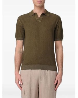 Blauer Esmond Fine-Knit Polo Shirt - Green