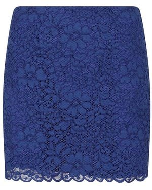 Gianluca Capannolo Lace-Trim Skirt - Blue