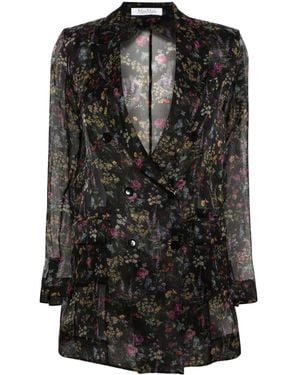 Max Mara Silk Organza Blazer - Black