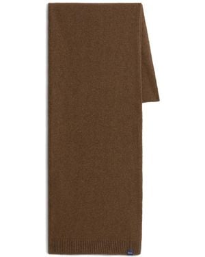 Woolrich Ribbed-Trim Knitted Scarf - Brown