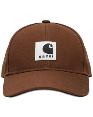 Carhartt X Sacai Logo Patch Baseball Cap - Brown
