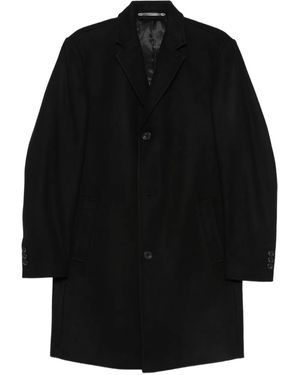 KARL LAGERFELD Wool Blend Single-Breasted Coat - Black