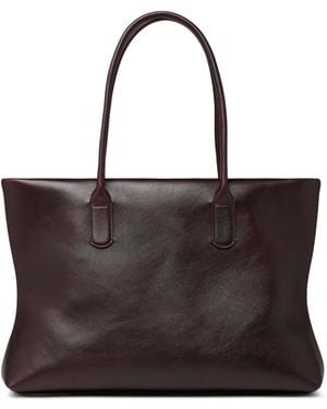 Marsèll Bolso Shopper Dipona De Piel Con Logo En Relieve - Marrón