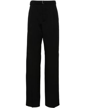 Lanvin Pleat-Detail Wool Trousers - Black