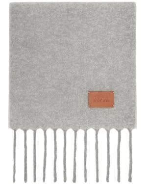 Furla Sjaal Met Logopatch - Grijs