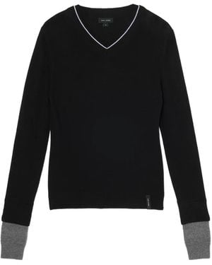 Marc Jacobs Layered V-Neck Sweater - Black