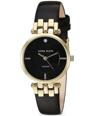 Anne Klein Classic Diamond 28Mm Watch - Black