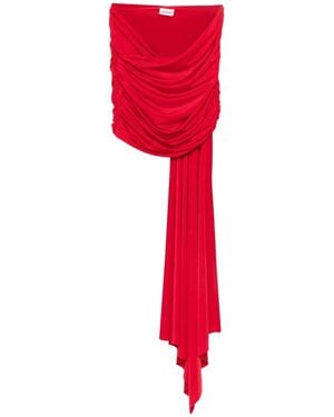 ANDAMANE Draped Skirt - Red