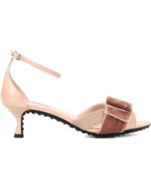 Tod's 50Mm Velvet-Bow Sandals - Pink