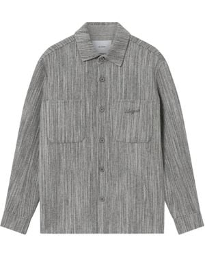 Axel Arigato Aidan Striped Shirt Jacket - Grey