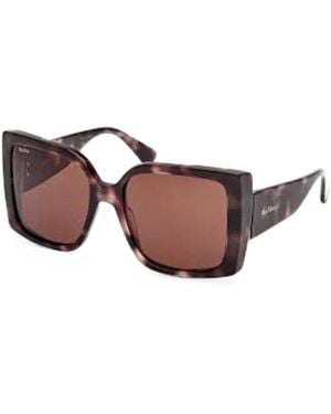 Max Mara Eyewear Sonnenbrille Mit Eckigem Gestell - Braun