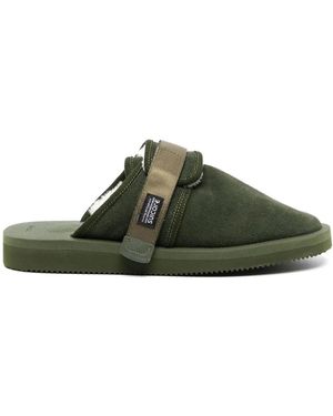 Suicoke Zavo-Mab Shearling-Lined Slippers - Green