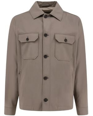 Corneliani Buttoned Patch-Pocket Jacket - Grey