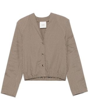 Nanushka Camisa a cuadros - Marrón