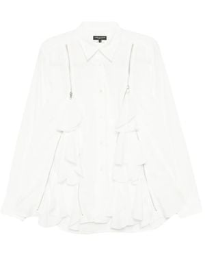 Comme des Garçons Chemise À Volants - White