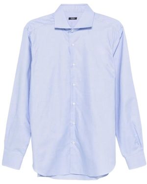 Barba Napoli Cotton Shirt - Blue