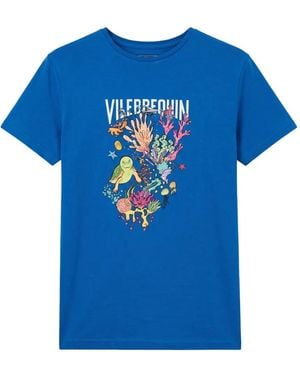 Vilebrequin T-Shirt Thom En Coton À Imprimé Graphique - Bleu