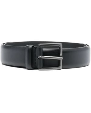 Orciani Buckle-Fastening Leather Belt - Black