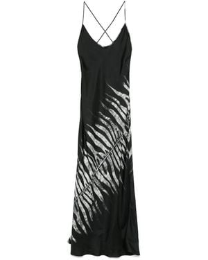 Roberto Cavalli Tigress-Print Maxi Dress - Black