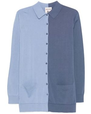 Semicouture Colour-Block Cardigan - Blue