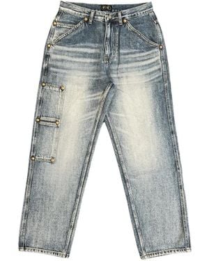 THUG CLUB Ausgeblichene Jeans Mit Nieten - Blau