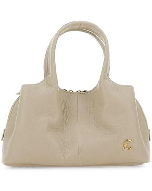 Coccinelle Small Nell Tumbled Leather Tote Bag - Natural