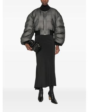 Rick Owens Quilted Cropped Jacket - Zwart