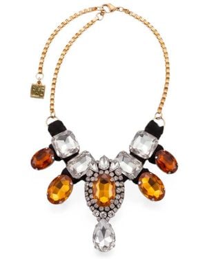 Stella Jean Collar De Cadena Con Detalles De Cristales - Metálico