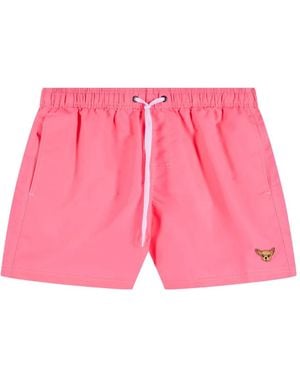 Sundek X Pelo Foundation Gestreifte Badeshorts - Pink