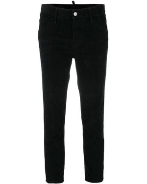 DSquared² Distressed Corduroy Trousers - Black