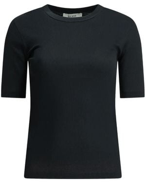 IVY & OAK Ribbed-Knit T-Shirt - Black