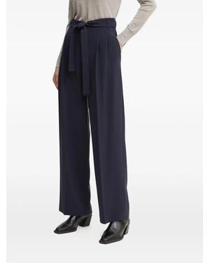 BOSS Tapiana Belted Pleated Pants - Blue