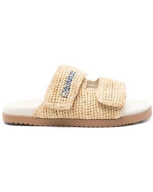 DSquared² Pantoletten Mit Logo-Stickerei - Natur