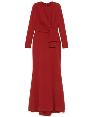 Elie Saab Long Sleeve Dress - Red