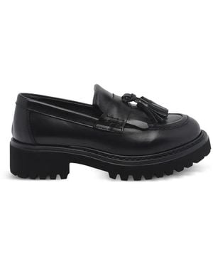 Pawelk's Tassel-Detail Chunky-Sole Loafers - Black