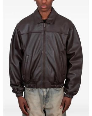 PATTA Family 3.0 Leather Bomber - Grey