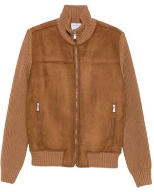 Gran Sasso Ribbed-Knit Jacket - Brown