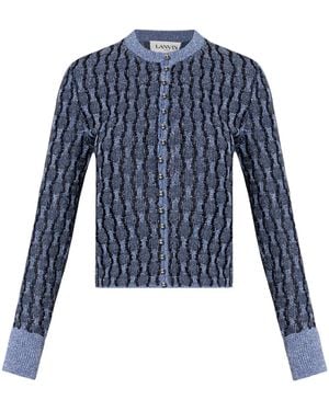 Lanvin Gebreid Metallic Vest - Blauw