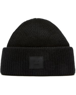 Acne Studios Berretto Con Applicazione - Nero
