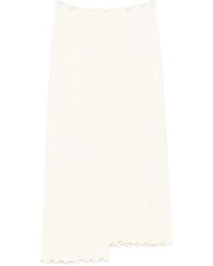 Jil Sander Asymmetric Midi Skirt - White