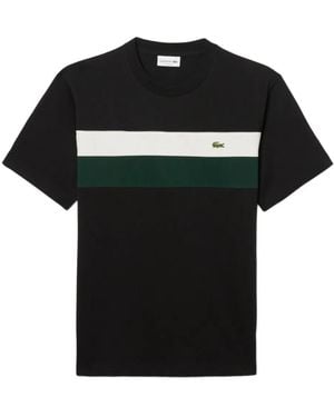 Lacoste Three-stripe T-shirt - Schwarz