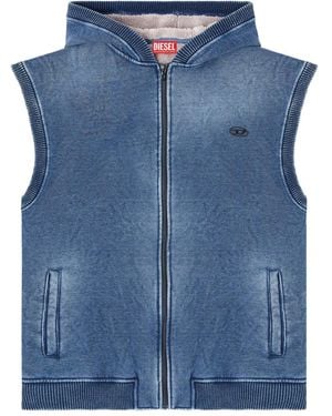 DIESEL Hakel Logo-Detail Zip-Up Hoodie - Blue