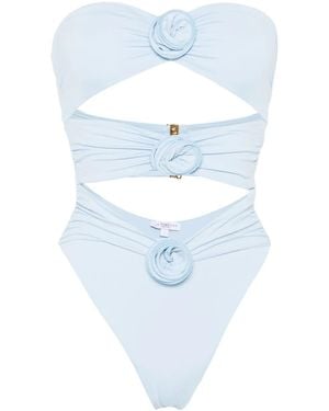 LaRevêche Maillot De Bain À Fleurs - Blanc