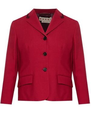 Marni Blazer con bolsillos con botones - Rojo
