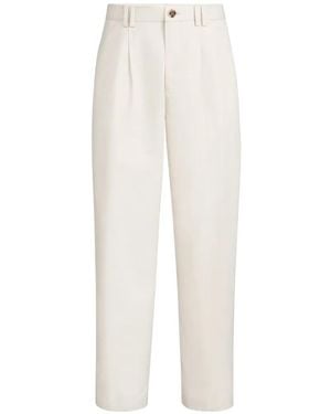 Brunello Cucinelli Linen Blend Mini Trousers For - White