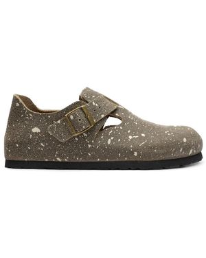Birkenstock 1774 X Song For The Mute Speckled-Suede Loafers - Grey