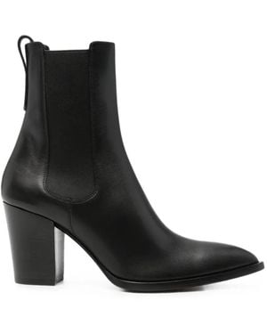 Tom Ford Bottines Chelsea Dagger À Bout Pointu Et Talon Bloc - Noir