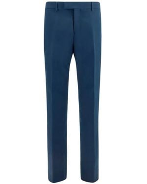 Ferragamo Asymmetrical-Button Tailored Pants - Blue