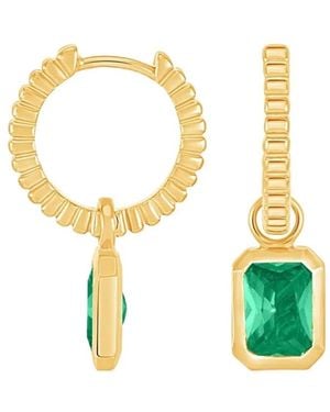 Dower & Hall Humbug Huggie Hoops - White